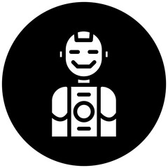 Humanoid Robot Vector Icon