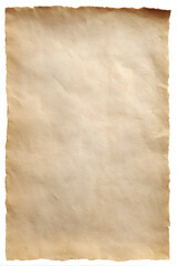 Obraz premium Old worn paper sheet, isolated on white background