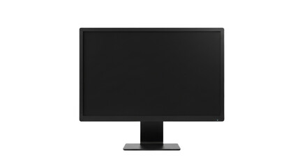 Sleek monitor illuminated on black background
