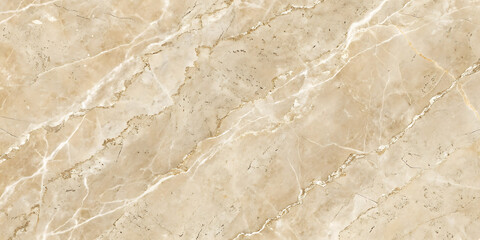 Fototapeta premium Beige tan caramel sand cream marble abstract background. Warm, earthy tones swirl. Smoot,h polished stone finish. Natural vein texture. Subtle glow shine. Glossy metallic sparkle blend
