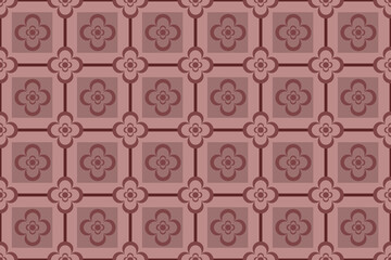 Abstract vector fabric pattern, floral pattern in seamless geometric ceramic tile design for wallpaper, background image, tile, fabric pattern.