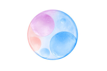 Pastel color soup bubble in watercolor style isolated on white background