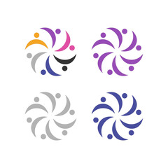 PEOPLE CONNECTED UNION TEAM TEAMWORK SIGN SYMBOL LOGO
