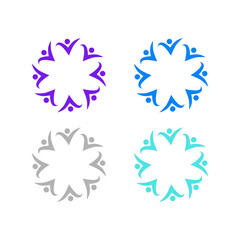 PEOPLE CONNECTED UNION TEAM TEAMWORK SIGN SYMBOL LOGO
