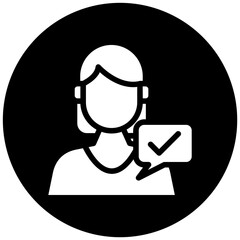 Sales Rep Female Icon