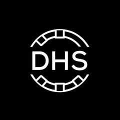 WebDHS letter logo. DHS blue image on white background. DHS Monogram logo design for entrepreneur and business. DHS best icon.
