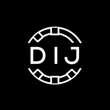 WebDIJ letter logo. DIJ blue image on white background. DIJ Monogram logo design for entrepreneur and business. DIJ best icon.
