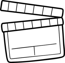 Fototapeta premium movie clapperboard doodle
