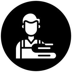 Laundry Worker Icon