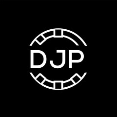 WebDJP letter logo. DJP blue image on white background. DJP Monogram logo design for entrepreneur and business. DJP best icon.
