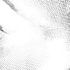 A close-up reveals a textured abstract of densely packed dots forming a subtle face.