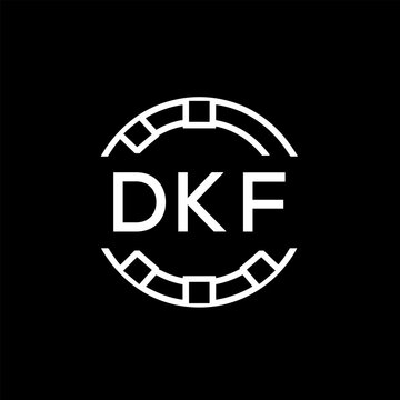WebDKF letter logo. DKF blue image on white background. DKF Monogram logo design for entrepreneur and business. DKF best icon.
