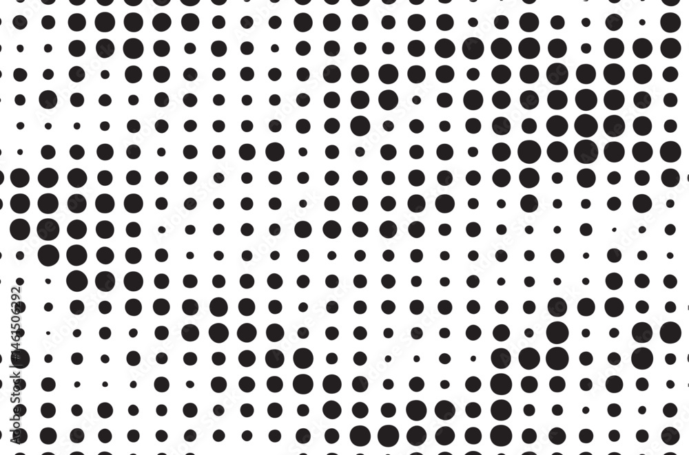 Poster a seamless of evenly spaced black and white circles creates a dynamic visual texture.