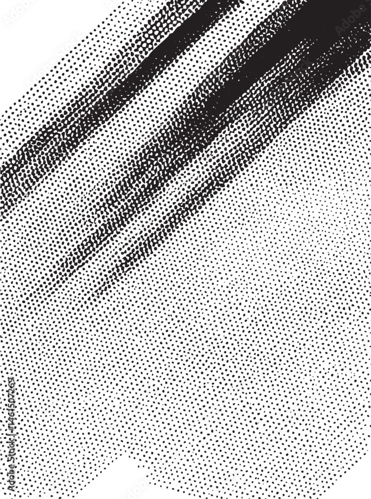 Poster dark gray and white lines intersect diagonally across a textured surface.