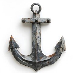 Rusty Anchor with Nautical Decor.