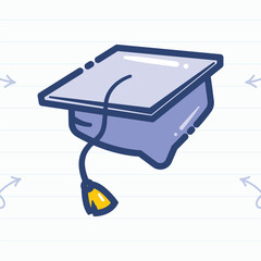 graduate hat vector illustration