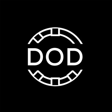 WebDOD letter logo. DOD blue image on white background. DOD Monogram logo design for entrepreneur and business. DOD best icon.
