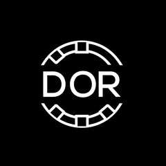 WebDOR letter logo. DOR blue image on white background. DOR Monogram logo design for entrepreneur and business. DOR best icon.
