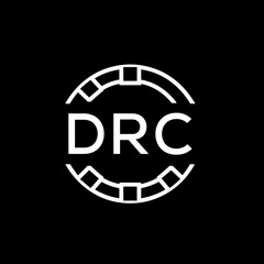 WebDRC letter logo. DRC blue image on white background. DRC Monogram logo design for entrepreneur and business. DRC best icon.
