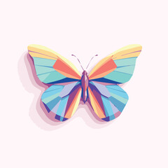 colorful butterfly geometric vector illustration