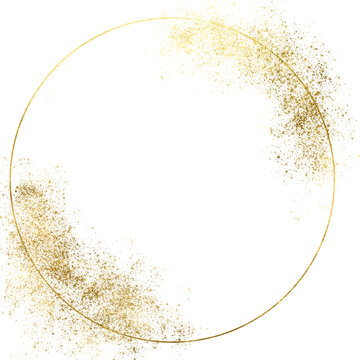 Gold Foil Frame gold splatter frames glitter,Gold stroke on transparent background.Shiny gold glitter.Pieces flakes of gold.Premium design,wedding,vip cover template,grand opening,flyer,save the date.