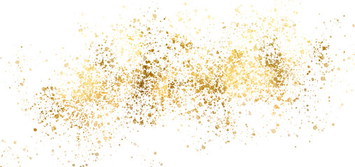 Pieces flakes of golden flakes shimmer, gold foil on png transparent background. Abstract png design element. Shiny gold glitter.Gold glitter gradient stack.Premium design,wedding,vip cover template.