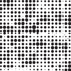 Naklejka premium A densely patterned background of black and white circles forms a dynamic textured surface.