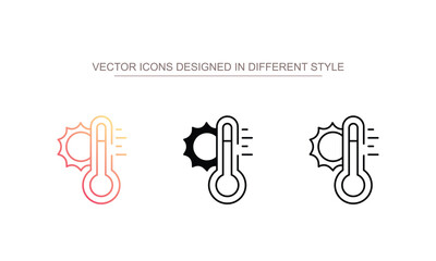 Temperature icon design with white background stock illustration