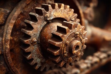 old rusty gears