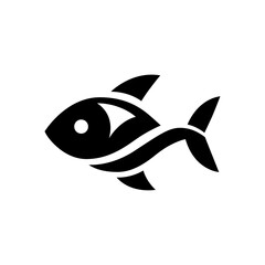 Black and white fish with a pointy fin. The fish is swimming in a white background