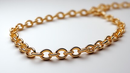 Obraz premium Luxurious Gold Chain Necklace High Resolution Images Isolated On White Background Jewelry