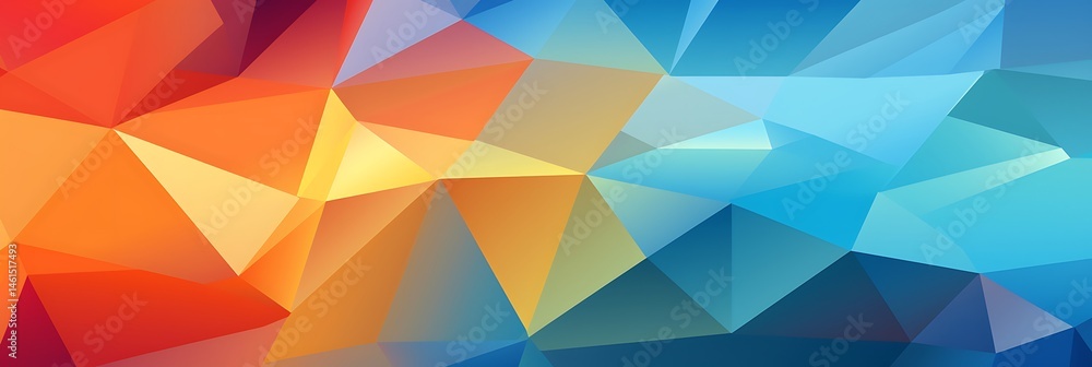 Poster abstract geometric composition: a vibrant geometric composition bursts with a dynamic interplay of c