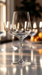 Obraz premium Elegant Wine Glass in Soft Light