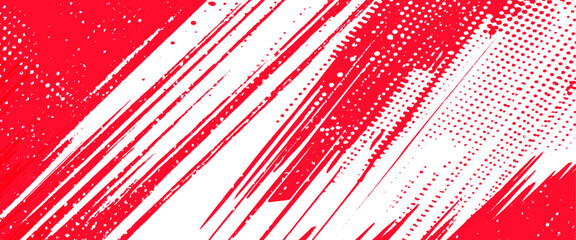 Vector abstract style red paintbrush design banner templates