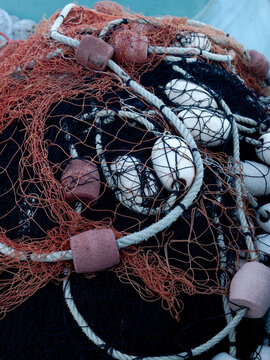 Tangled fishing nets