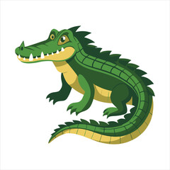 Fototapeta premium Nile crocodile silhouette vector