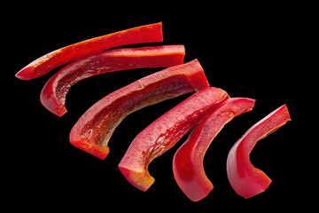 Vibrant Red Bell Pepper Slices