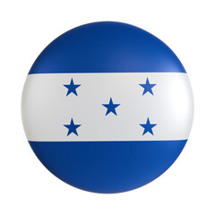 Honduras flag 3d circle icon.