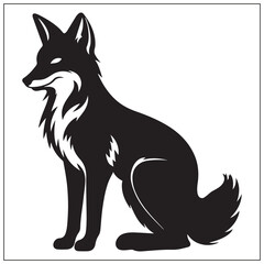 Obraz premium silhouette of a fox