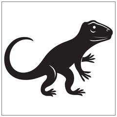Fototapeta premium silhouette of a gecko