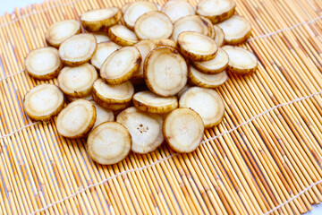 Fresh burdock roots or gobo roots