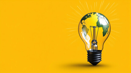 Environmental impact of carbon footprint policy in global sustainability infographic bright yellow background