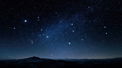 Fototapeta premium Realistic photography The sky is full of stars The picture is transparent and beautiful.