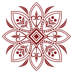 set of decorative floral elements