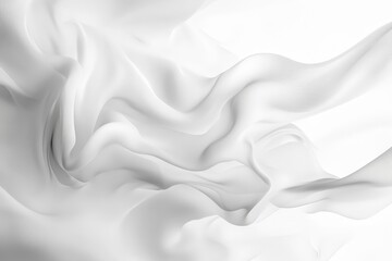 Obraz premium Smooth, white fabric draped in flowing folds.