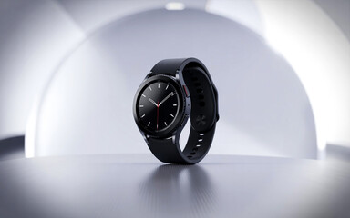 Sleek Black Smartwatch Displays Modern Design