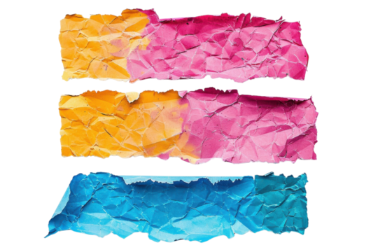 Torn Paper Pieces for Decoration