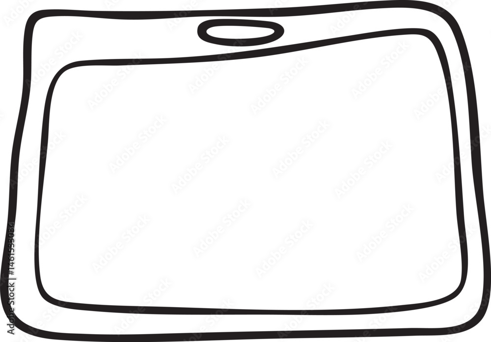 Poster a simple rectangular screen displays a blank white surface.