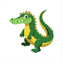 Nile crocodile silhouette vector