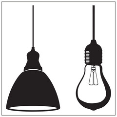 Naklejka premium silhouette of a light